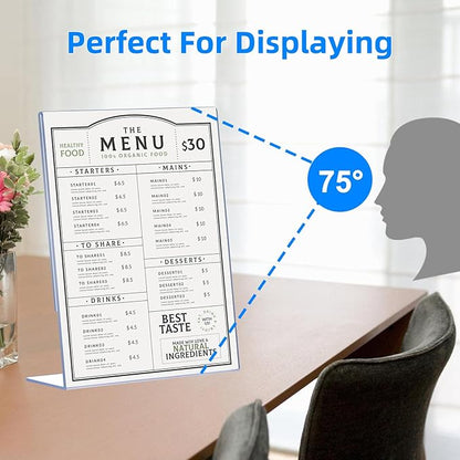 6 Pack Slanted Back Acrylic Sign Holders 5x7 - Image 6