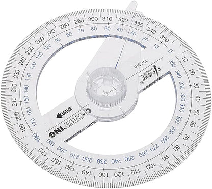 360° Protractor Pack of 5 Protactors Plastic Protractor Math Protractors Clear - Image 3