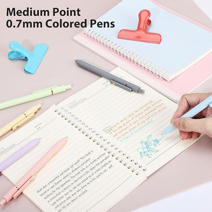 FIOVER Colored Pens, 12 Pack Colorful Gel Pens, Quick-Dry 0.7mm Medium Point - Image 4