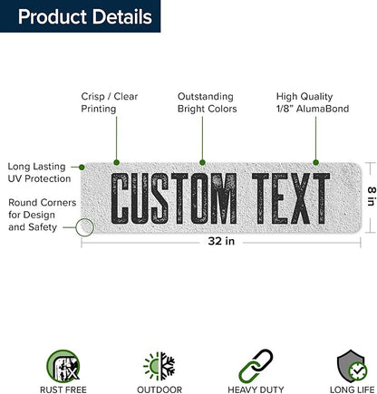 Custom Sign, Custom Street Sign, 11 Font Colors, 13 Font Styles, 4 Hole Options - Image 6