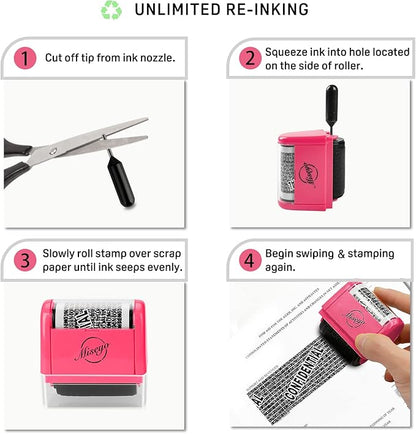 Miseyo Identity Theft Protection Roller Stamp Set - Image 4