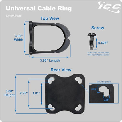 ICC 3” Plastic Cable Management Ring, Vertical/Horizontal, Rack or Wall Mount - Image 9
