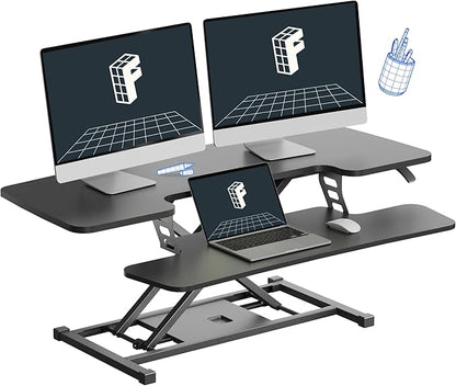 FLEXISPOT 40" Wide Standing Desk Converter Sit to Stand up Riser Height by FlexiSpot