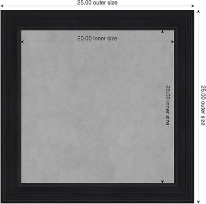 Amanti Art Black Framed Magnetic Board 25x25 Medium Vision Board - Image 2