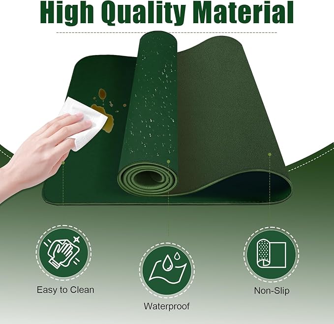 Leather Desk Pad Protector, 39.4'' X 17'' Large Mouse Pad, Office Desk Mat - Image 3