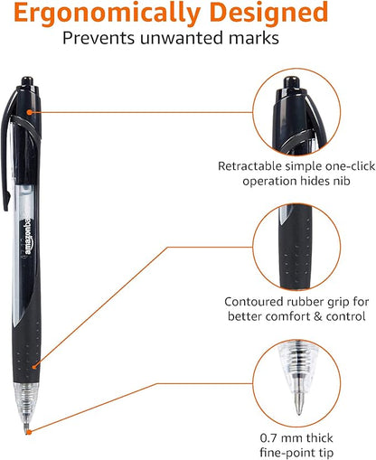 Amazon Basics Retractable Gel Ink Pens, Fine Point, Smooth Writing - Image 4