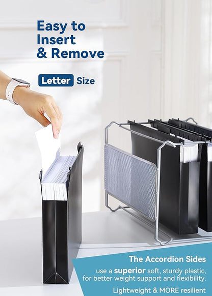 SortRax Plastic Extra Capacity Hanging File Folders, Heavy Duty - Image 3
