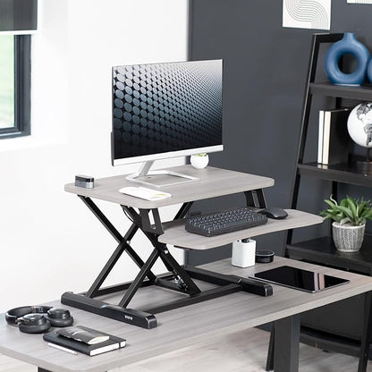 VIVO 26 inch Desk Converter, K Series, Height Adjustable Sit to Stand Riser - Image 2
