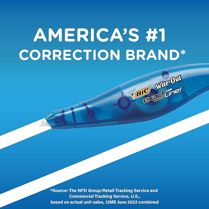BIC Wite-Out Brand Exact Liner Correction Tape, 19.8 Feet, Clean and Easy to - Image 6