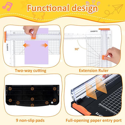 2 Set A4 Paper Cutter 12 Inch Titanium Paper Trimmer Scrapbooking Tool - Image 6