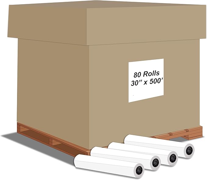 Alliance Wide Format Paper 30” x 500’ Rolls Bond Engineering 92 Bright 20lb by Alliance