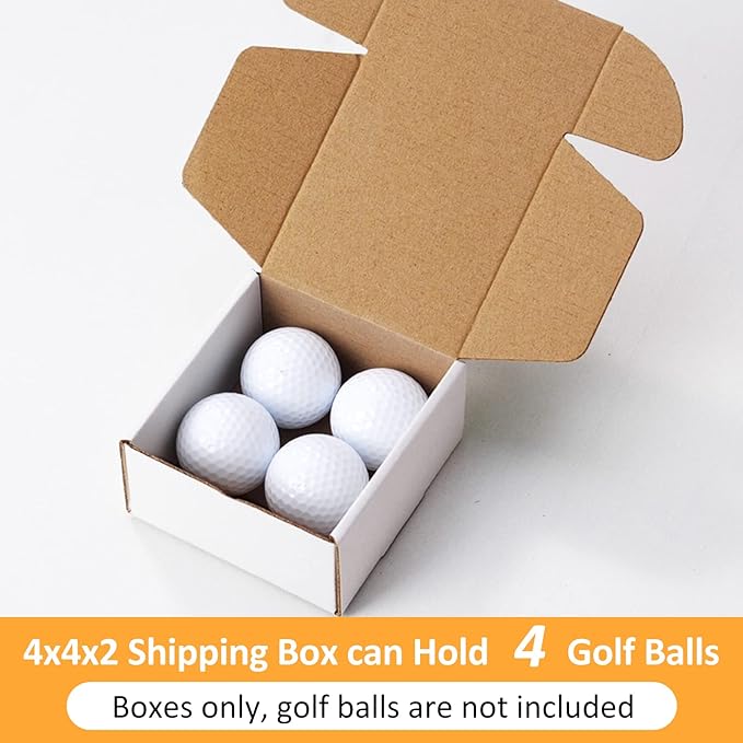 Eupako 4x4x2" Corrugated Box Mailers 50 Pack White Cardboard Small Shipping - Image 4