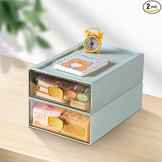 DETEIN 2 PACK Stackable Desk Organizer by DETEIN