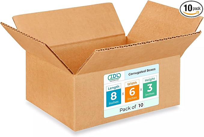 Small Moving & Shipping Boxes 8x6x3 inches by IDLPackaging