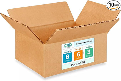 Small Moving & Shipping Boxes 8x6x3 inches by IDLPackaging