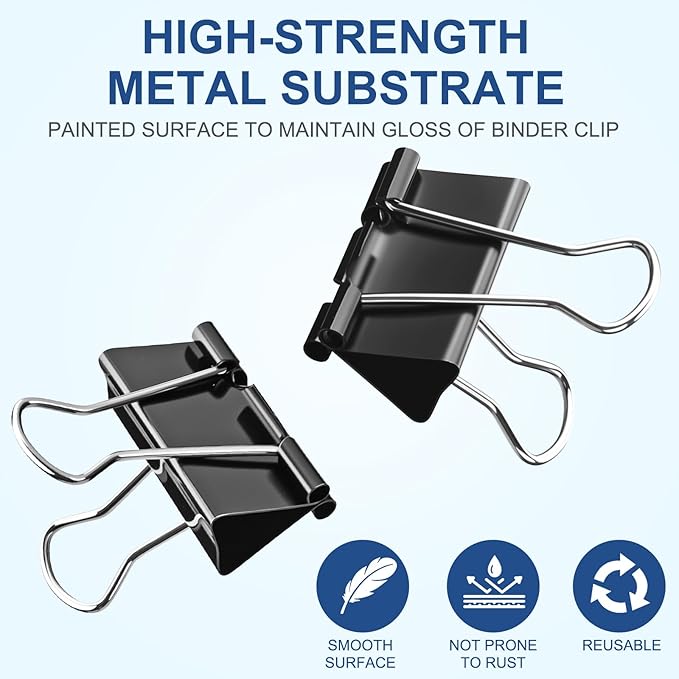 132 Pack Small Binder Clips 0.75 Inch - Image 4