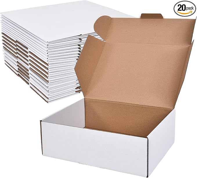 WINHPH Shipping Boxes Set of 20, Literature Mailer Box Packaging Supplies by Unknown