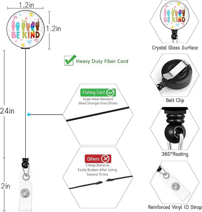 ID Badge Holder with Lanyard, Retractable Badge Holders Reels, Breakaway - Image 6