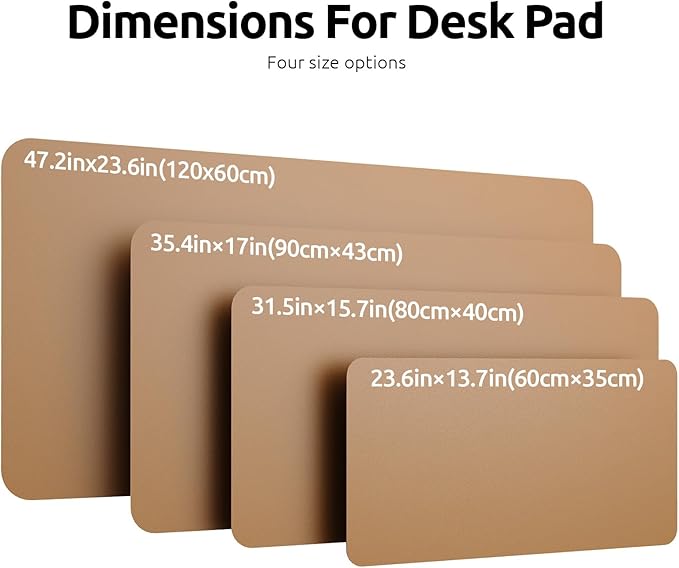 YSAGi Leather Desk Protector, Office Mat, Large Mouse Mat, Non-Slip PU Leather - Image 8