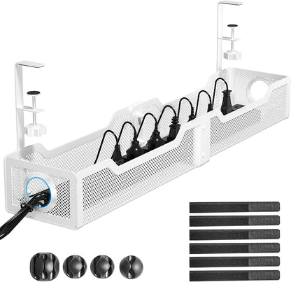 Extra Large Under Desk Cable Management, Cinati 25" Wire Organizers No Drill by Cinati