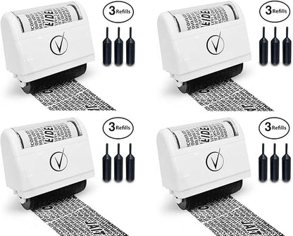 Vantamo Identity Protection Roller Stamps Wide Kit, Including 3-Pack Refills by Vantamo