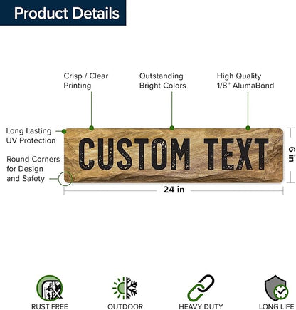 Custom Sign, Custom Street Sign, 11 Font Colors, 13 Font Styles, 4 Hole Options - Image 6