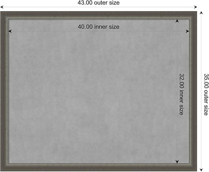 Amanti Art Silver Framed Magnetic Board 35x43 X-Large Vision Board - Image 3