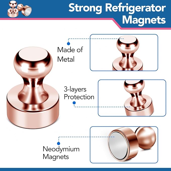 LOVIMAG Fridge Magnets 20Pcs Refrigerator Whiteboard Small Strong Magnet - Image 5