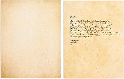 Vintage Paper - 8.5 x 11 in, Stained Antique Double-Sided, 96 Sheets - Letter & - Image 5