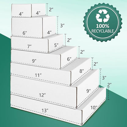 Eupako 13x10x2" White Shipping Boxes Corrugated Box Mailers 20 Pack Cardboard - Image 4