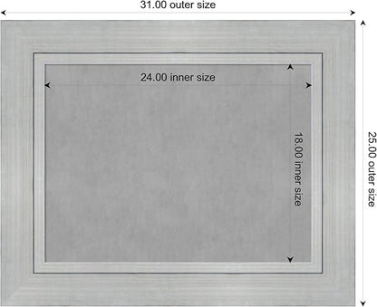 Amanti Art Silver Framed Magnetic Board 25x31 Medium Vision Board - Image 4