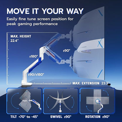 ARES WING Heavy Duty Single Monitor Arm - Image 7