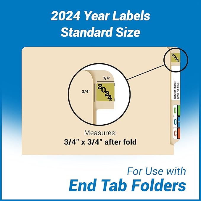2024 Year Labels, Doctor Stuff 2024 Chart Stickers, Jeter Style, USA Made Year - Image 4