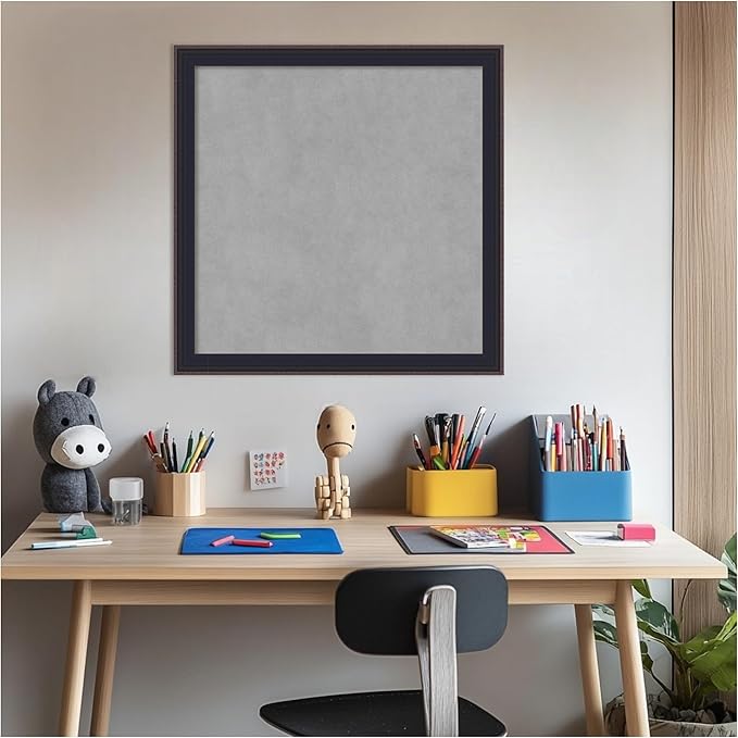 Amanti Art Black Framed Magnetic Board 23x23 Medium Vision Board - Image 5