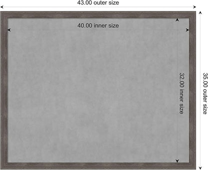 Amanti Art Grey Framed Magnetic Board 35x43 X-Large Vision Board - Image 4