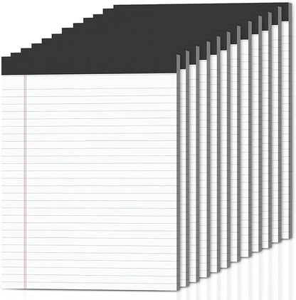 12-Pack Legal Pads 8.5"x11" Wide Ruled Note Pads by Nichela