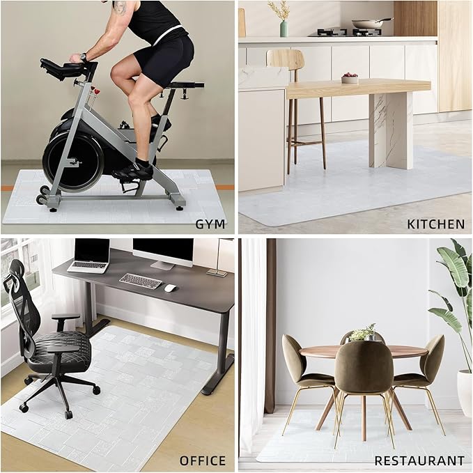 Chair Mat for Hardwood Floor, 63x51 inches Floor Mat Protector for Office Chair - Image 6