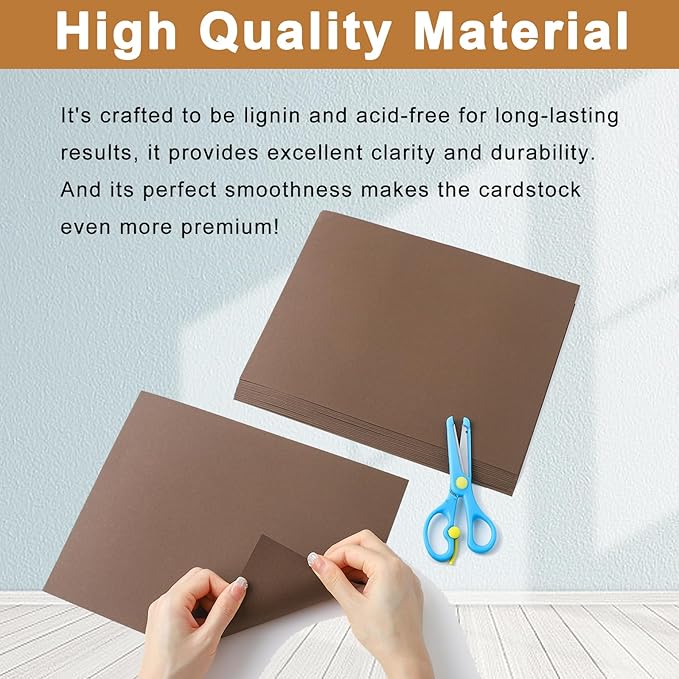 Silunkia 300 Sheets Coffee Cardstock 8.5 x 11 Christmas Paper, 75lb Premium - Image 4