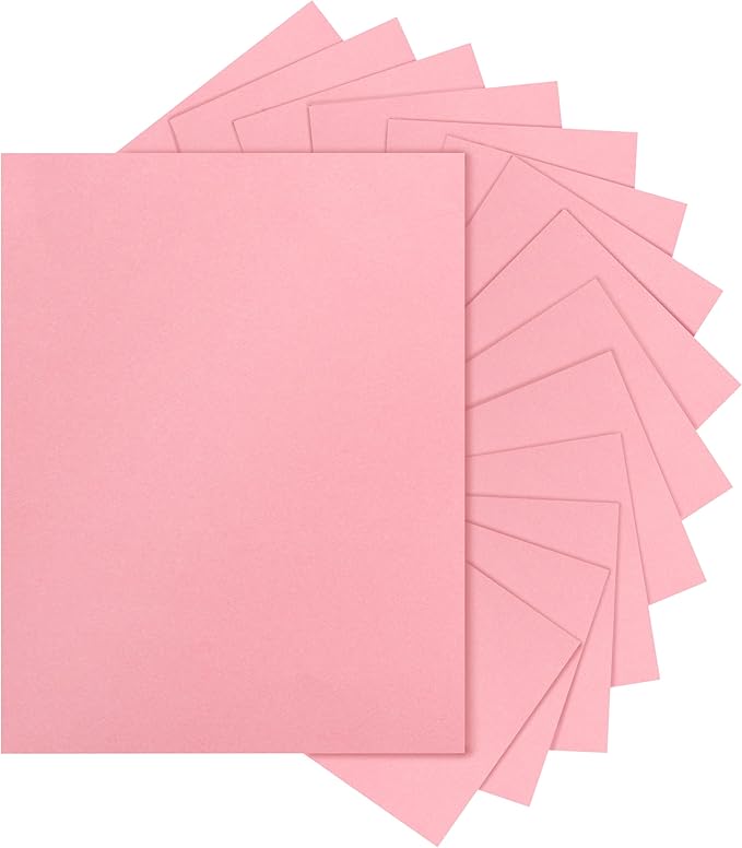 Silunkia 40 Sheets Candy Pink Cardstock 8.5 x 11 Craft Paper, 75lb Premium by Silunkia