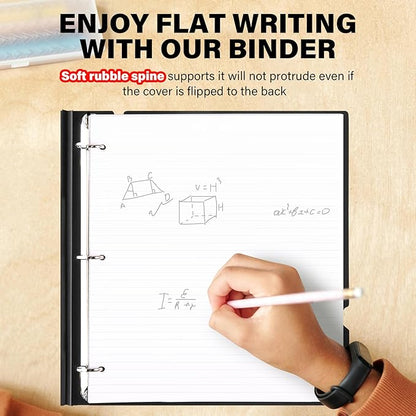 MAKHISTORY 1 Inch Telescoping 3 Ring Binder-4PCS, Flexible Binder - Image 4