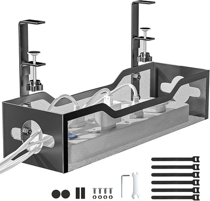 Under Desk Cable Management Tray Black, Litwaro Cable Management Under Desk No by Litwaro