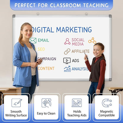 Grtard 36" x 24" Magnetic Dry Erase Whiteboard - Image 4