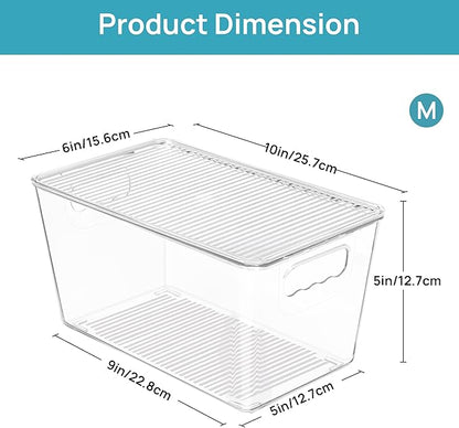 Vtopmart 6 Pack Clear Stackable Storage Bins - Image 2