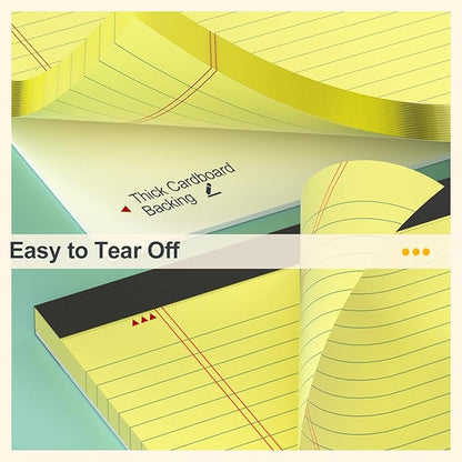 Yellow Legal Pads 8.5×11 Paper Tablets, College Ruled Yellow Writing Pads 3 - Image 4