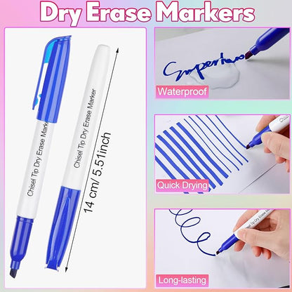 Sepamoon 240 Pack Dry Erase Markers Bulk Chisel Tip Whiteboard Markers Pens Low - Image 3