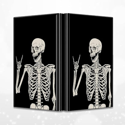 BWEGRHE Slim Credit Card Holder, Skull Skeleton RFID Blocking Metal Wallet - Image 4