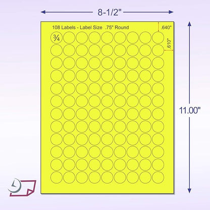8-1/2 x 11" Neon Color High Light Fluorescent Labels - Image 2