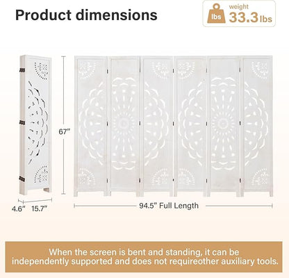 66.9Inch Wooden Room Partition - Image 6