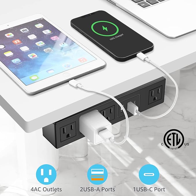 HHSOET Under Desk Power Strip - Image 3