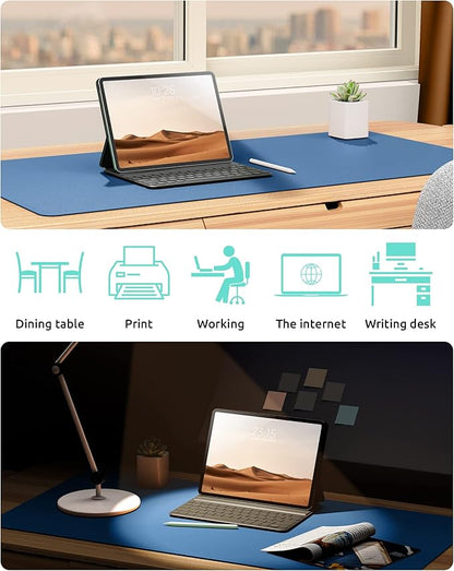 YSAGi Leather Desk Protector, Office Mat, Large Mouse Mat, Non-Slip PU Leather - Image 6